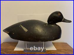 Bluebill Decoy from Hamilton, Ontario. Antique Vintage, Wooden Duck Decoy
