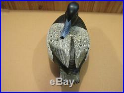 Bluebill Drake Working Duck Decoy Original Paint Hand Carved by Danny Lee Heuer