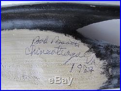 Bob Booth Signed'89 Chincoteague VA Pair Carved Trophy Duck Decoys Folk Art yqz