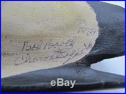 Bob Booth Signed'89 Chincoteague VA Pair Carved Trophy Duck Decoys Folk Art yqz