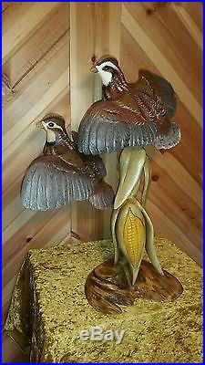 Bobwhite quail, duck decoy, fish decoy, hunting collectible by Casey Edwards