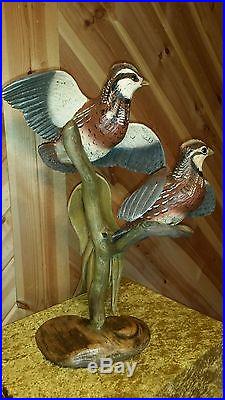 Bobwhite quail, duck decoy, fish decoy, hunting collectible by Casey Edwards