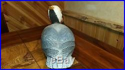 Brown pelican woodcarving, duck decoy, confidence decoy, Casey Edwards