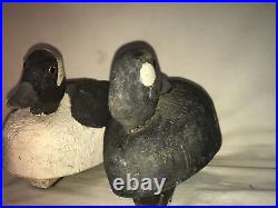 Bufflehead duck decoy pair hen & drake vintage Currituck N Carolina