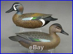 Bw Teal Duck Decoy Matched Pair Delaware River Miniature Rick Brown Brick Nj