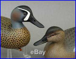 Bw Teal Duck Decoy Matched Pair Delaware River Miniature Rick Brown Brick Nj