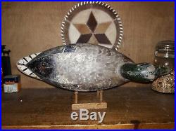 C1920 Robert Elliston IL Illinois River Mallard Duck Decoy BIN = FREE SHIPPING