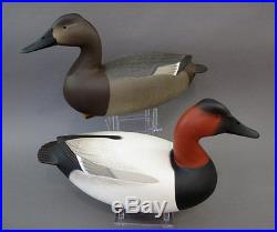 CANVASBACK DUCK DECOY MATCHED PAIR DELAWARE RIVER RICK BROWN BRICK TOWNSHIPO NJ