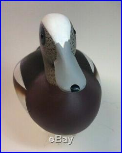 CHARLIE JOINER, Signed Duck Decoy AMERICAN WIGEON DRAKE Full Size Solid Wood