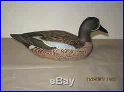Ca. 1972 Hector Whittington ILL River Bluewing Teal Drake Working Decoy