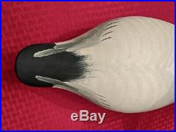 Canvasback Duck Decoy Signed Charles Bryan 1988 Solid Heavy Wood Hand Painted