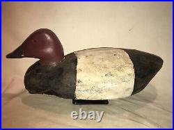 Canvasback duck decoy vintage oversized balsa body