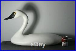 Captain Harry Jobes 2004 Full Size Upper Body Carved & Painted Wood Swan Decoy