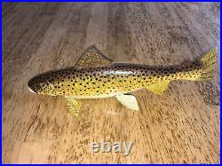 Carl Christiansen Newberry, Mi Large Brown Trout fish decoy