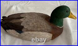 Carved Mallard Solid Wood Expertly Crafted 14 Leslie Barton 1984