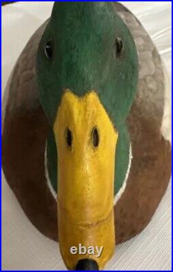 Carved Mallard Solid Wood Expertly Crafted 14 Leslie Barton 1984