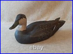 Carved Wooden Hunting Black Duck Decoy signed Doug Gibson Milford Delaware