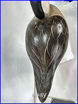 Charles Chas A Moore Hand-Carved Painted 11.25 Duck Decoy 1984 Signed Excellent