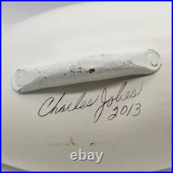 Charles Jobes Hand Carved Wood Duck Decoy Signed Havre de Grace Maryland 2013