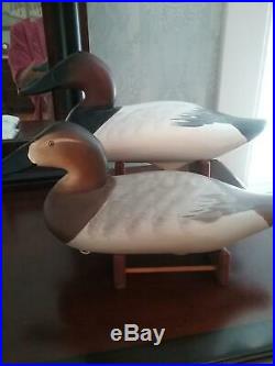 Charlie Joiner Canvasback decoy pair signed & dated 1986 original paint. Great