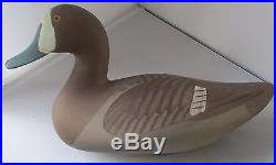 Chesapeake Bay Eastern Shore MD Carved Wood Duck Decoy Marked'capt Harry Jobes