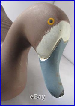 Chesapeake Bay Eastern Shore MD Carved Wood Duck Decoy Marked'capt Harry Jobes