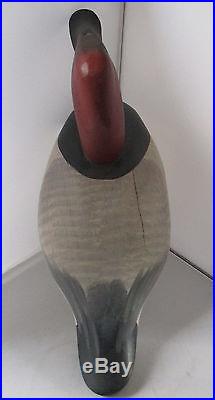 Chesapeake Bay Eastern Shore MD Carved Wood Duck Decoy Marked'gray