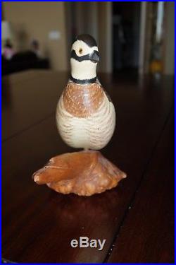 Chris Olson Carved Decoy Grouse Bird No Ducks Unlimited