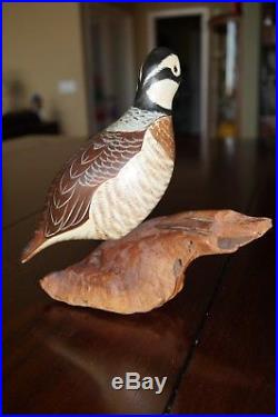 Chris Olson Carved Decoy Grouse Bird No Ducks Unlimited