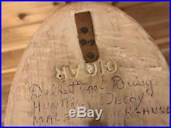 Cigar Daisey of Chincoteague Wooden Duck Decoy / Decoys