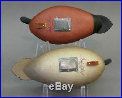Cinnamon Teal Duck Decoy Matched Pair Delaware River Miniature Rick Brown Nj