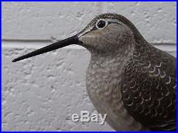 Classic Hand Painted & Carved Shore Bird Decoy with Original Paint Signed