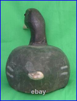 Coot Wooden Duck Decoy with Turned Head by D R Koch