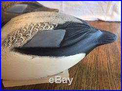 DARKFEATHER FREEDMAN pair of REDHEAD Duck Decoys Singed and stamped