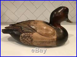 DUCKS UNLIMITED TOM TABER WOOD-CARVED RED HEAD DUCK DECOY! Medallion