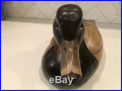 DUCKS UNLIMITED TOM TABER WOOD-CARVED RED HEAD DUCK DECOY! Medallion