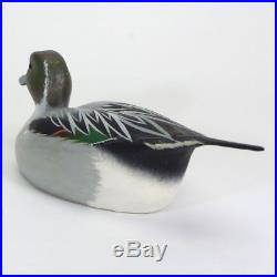Dan Brown Pintail Drake Carved Wood 9 Duck Decoy / Figure Signed Dated 1976