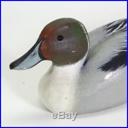 Dan Brown Pintail Drake Carved Wood 9 Duck Decoy / Figure Signed Dated 1976