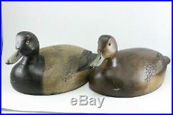 Darkfeather Freedman Bluebill Pair of decoys Drake and Hen decoys Signed