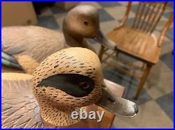 Darkfeather Freedman Excellent And Original Pair Wigeon Duck Decoys Vintage