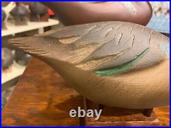 Darkfeather Freedman Excellent Original Pair Cinnamon Teal Duck Decoys Vintage