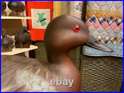 Darkfeather Freedman Excellent Original Pair Cinnamon Teal Duck Decoys Vintage