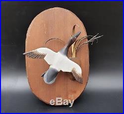 Dave Stavely Miniature Canvasback Wooden Flyer Duck Decoy Easton MD 1982