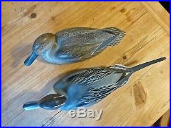 Decorative Pair Of Pintail Decoys By Ed Snyder Of Rio Vista Ca. Pacific Flyway