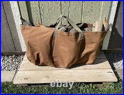 Decoy Duck Carrying Bag L L Bean with 6 Decoy Ducks