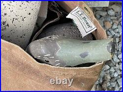 Decoy Duck Carrying Bag L L Bean with 6 Decoy Ducks