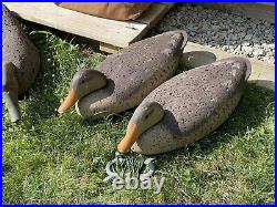 Decoy Duck Carrying Bag L L Bean with 6 Decoy Ducks