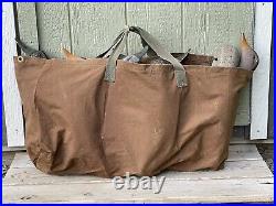 Decoy Duck Carrying Bag L L Bean with 6 Decoy Ducks