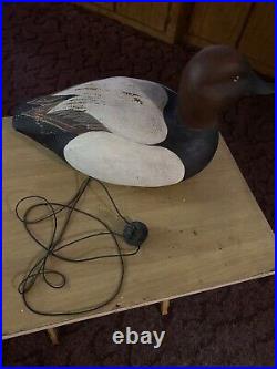 Decoy Duck Vintage Wooden Bird Original Pintail Hand Carved US By Hadley Signed