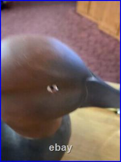 Decoy Duck Vintage Wooden Bird Original Pintail Hand Carved US By Hadley Signed
